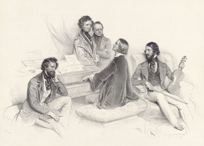 Ein Matinée bij Liszt door Josef Kriehuber