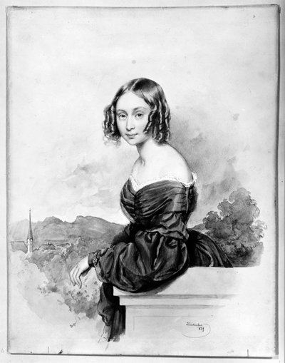 Gravin Natalia Alexandra von Buxhövden, gehuwd met K.G. Löwenhielm door Josef Kriehuber