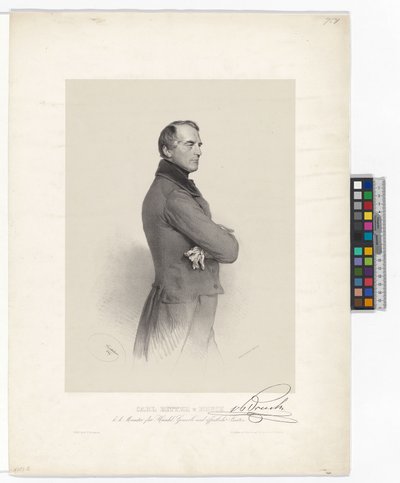 Karl Ludwig, baron von Bruck door Josef Kriehuber