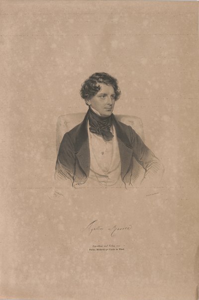 Portret van de operazanger Agostino Rovere 1804-1865, 1839 door Josef Kriehuber