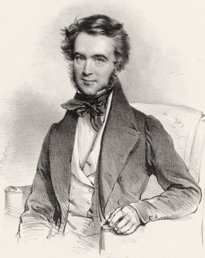 Portret van de violist en componist Karol Lipiński 1790-1861, 1837 door Josef Kriehuber