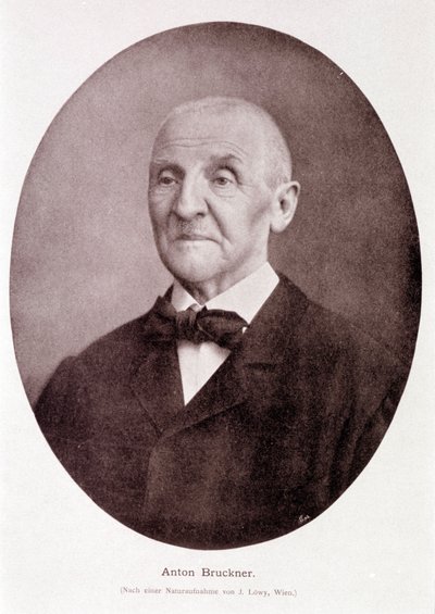 Oostenrijkse componist en organist Anton Bruckner (1824 - 1896) door Josef Löwy