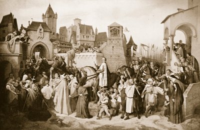Leopold VI die Wenen binnentreedt, 1219 door Josef Mathias Trenkwald