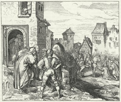Gustav Adolphus van Zweden betreedt München, 1632 door Josef Mathias Trenkwald