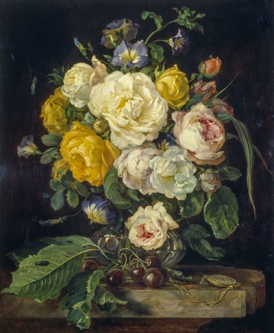 Stilleven met bloemen door Josef Neugebauer