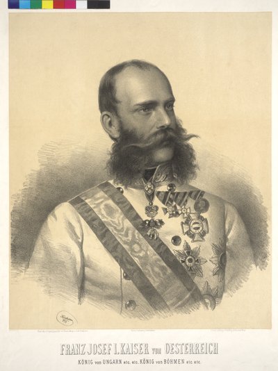 Keizer van Oostenrijk Franz Joseph I door Josef Nikolaus Kriehuber