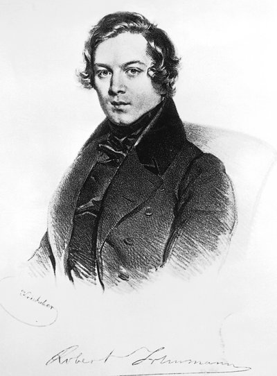 Portret van Robert Alexander Schumann door Josef Nikolaus Kriehuber