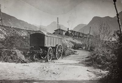 Album "Meine weltkriegs - Erinnerungen Zuidwestfront (Karinthië, Italië, Zuid-Tirol) 31/03/1915-12/11/1918 - Josef Zohles Wien": spoorweg Tolmezzo door Josef Zohles