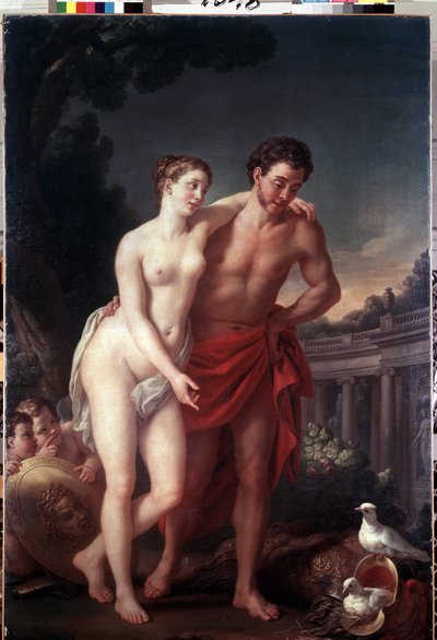 Venus en Mars door Joseph Marie the Elder Vien