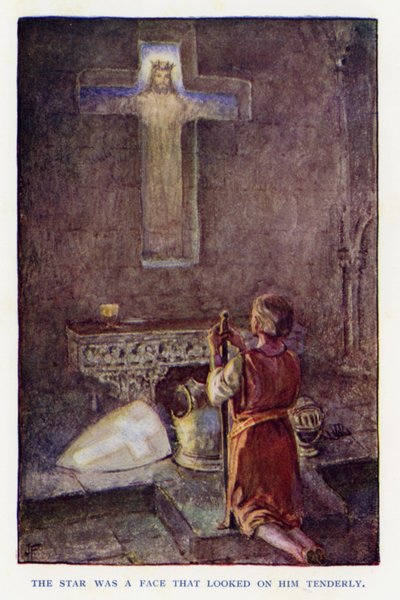 Illustratie voor Sir Knight of the Splendid Way door Joseph (after) Finnemore