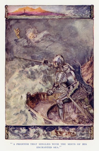Illustratie voor Sir Knight of the Splendid Way door Joseph (after) Finnemore