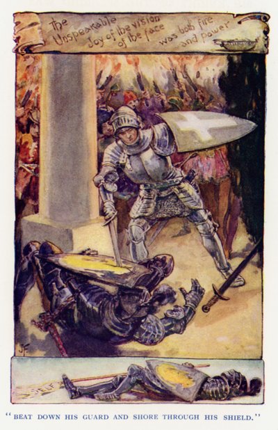 Illustratie voor Sir Knight of the Splendid Way door Joseph (after) Finnemore