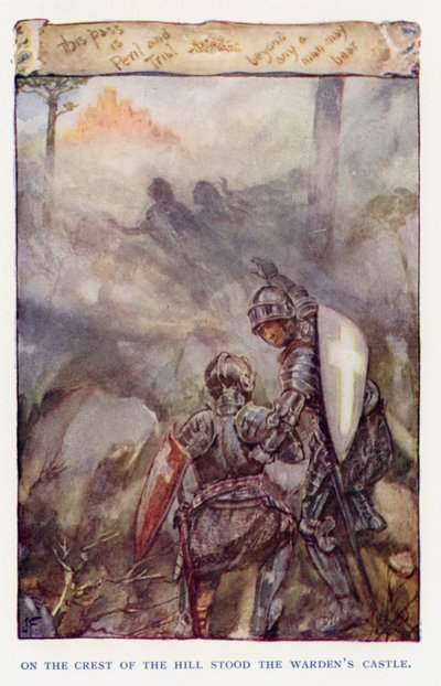 Illustratie voor Sir Knight of the Splendid Way door Joseph (after) Finnemore