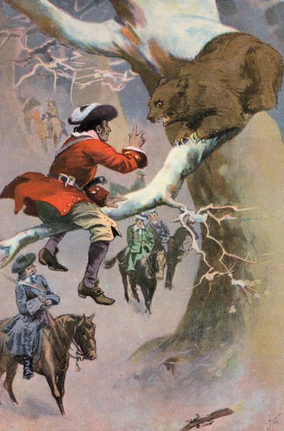Robinson Crusoe: Vrijdag plaagt de beer door Joseph (after) Finnemore