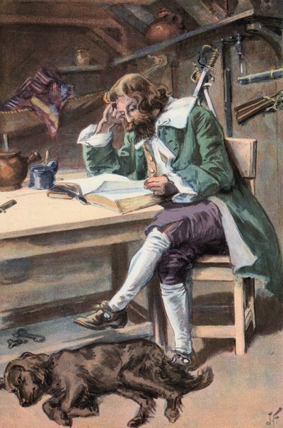 Robinson Crusoe: Ik lees mijn Bijbel door Joseph (after) Finnemore
