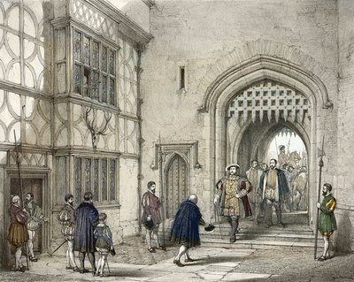 Hendrik VIII (1491-1547) in Hever Castle in Kent, naar Joseph Nash (1809-1878) door Joseph (after) Nash
