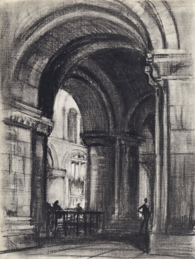Graf van de Stichter, St Bartholomew the Great door Joseph (after) Pennell