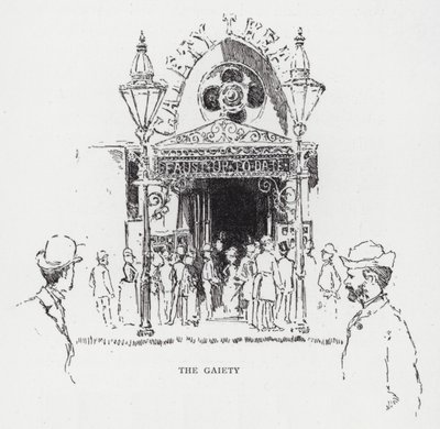 The Gaiety door Joseph (after) Pennell