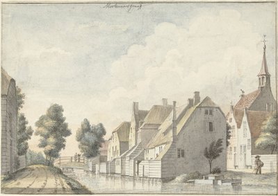 Het dorp Molenaarsgraaf in de Alblasserwaard door Joseph Adolf Schmetterling