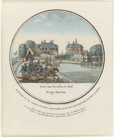 Aanval bij Halfweg, 1787 door Joseph Alexandre Le Campion