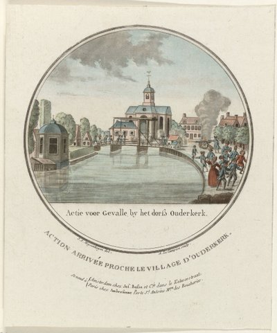 Aanval bij Ouderkerk aan de Amstel, 1787 door Joseph Alexandre Le Campion