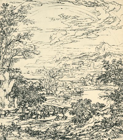 Landschap met regenboog, late 18e-vroege 19e eeuw, 1943 door Joseph Anton Koch