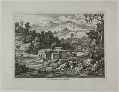 Klooster van San Francesco di Civitella in de Sabijnse bergen door Joseph Anton Koch