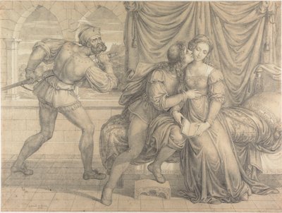 Paolo en Francesca, Verrast door Gianciotto Malatesta door Joseph Anton Koch