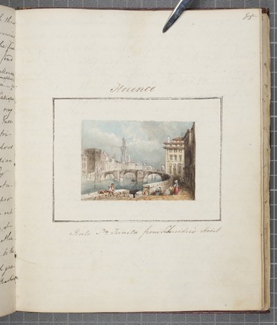 Florence, geplakt in Thomas Moodys Journal of a tour through Switzerland and Italy, 1822 door Joseph Axe Sleap
