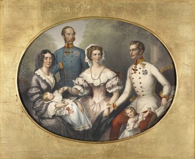 De keizerlijke familie van Oostenrijk, 1856 door Joseph Bayer