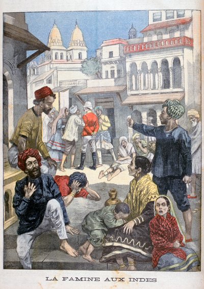Hongersnood in India, 1900 door Joseph Belon