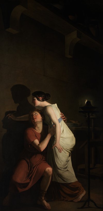 De Uitvinding van de Kunst van het Tekenen door Joseph Benoît Suvée