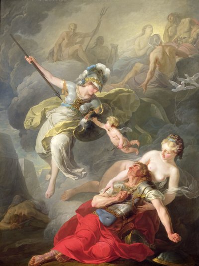 Slag tussen Minerva en Mars, 1771 door Joseph Benoît Suvée
