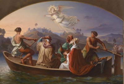 De drie wijzen op weg naar Bethlehem door Joseph Binder
