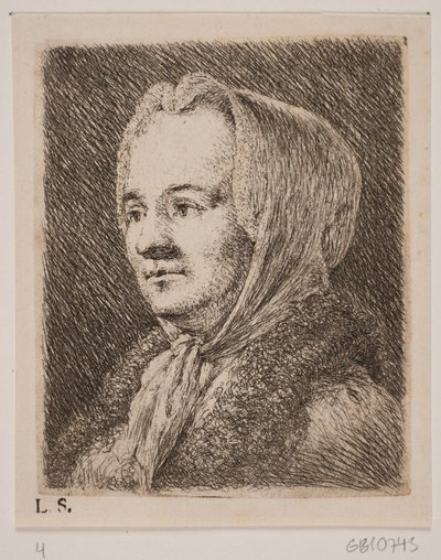 Borstbeeld van een middelbare vrouw door Joseph Brecheisen