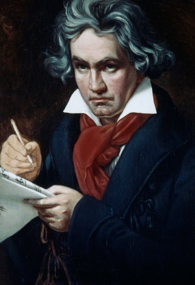 Ludwig van Beethoven, Duitse componist en pianist, portret door Joseph Karl Stieler door Joseph Carl Stieler