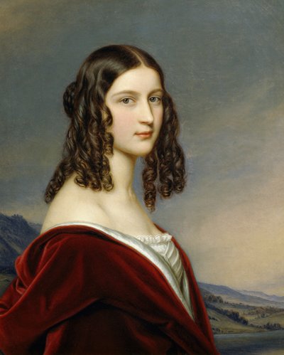Portret van Friederike Von Freiin Gumppenberg door Joseph Carl Stieler