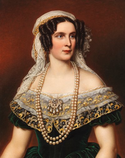 Portret van koningin Therese van Beieren, 1855 door Joseph Carl Stieler