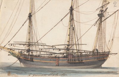 Een Griekse Polacker door Joseph Cartwright