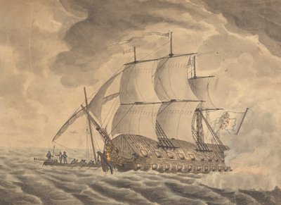 Junk Schip Gebruikt Tegen Gibraltar..Enkel Junk Schip door Joseph Cartwright