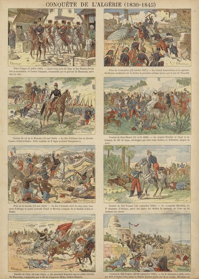 Franse verovering van Algerije door Joseph Charles (after) Beuzon