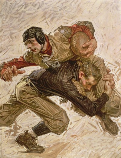 Voetbalspelers door Joseph Christian Leyendecker
