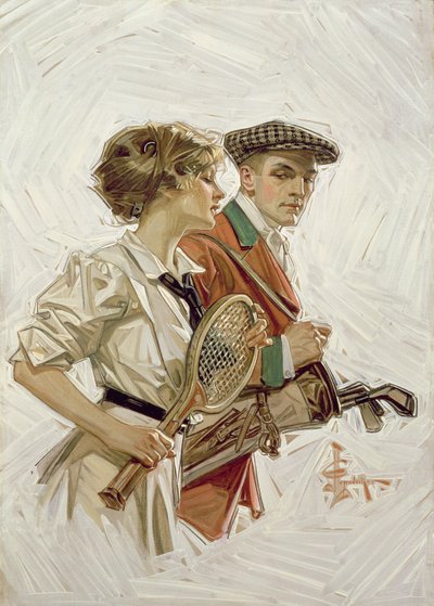 Golf of Tennis?, c.1915 door Joseph Christian Leyendecker