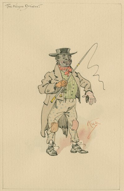 De zwarte Chauffeur, c.1920s door Joseph Clayton Clarke