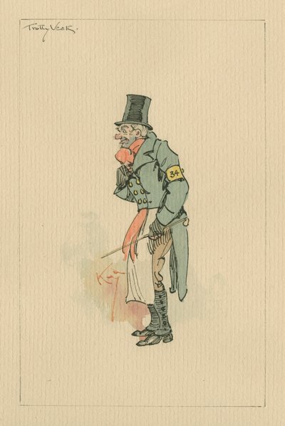 Trotty Veck - De Klokken, ca.1920s door Joseph Clayton Clarke