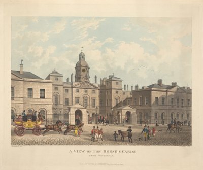 Een Uitzicht op Horse Guards vanaf Whitehall door Joseph Constantine Stadler