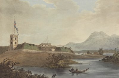 Fort Marlborough, Benkulen, Sumatra, 1799 door Joseph Constantine Stadler