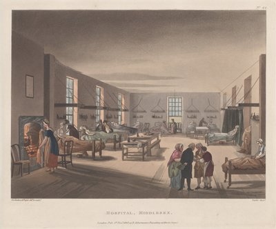 Ziekenhuis, Middlesex, 1 april 1809 door Joseph Constantine Stadler