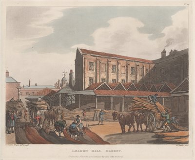 Leaden Hall Market, 1 januari 1809 door Joseph Constantine Stadler