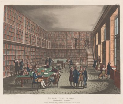 Royal Institution, Albemarle Street, 1 mei 1809 door Joseph Constantine Stadler